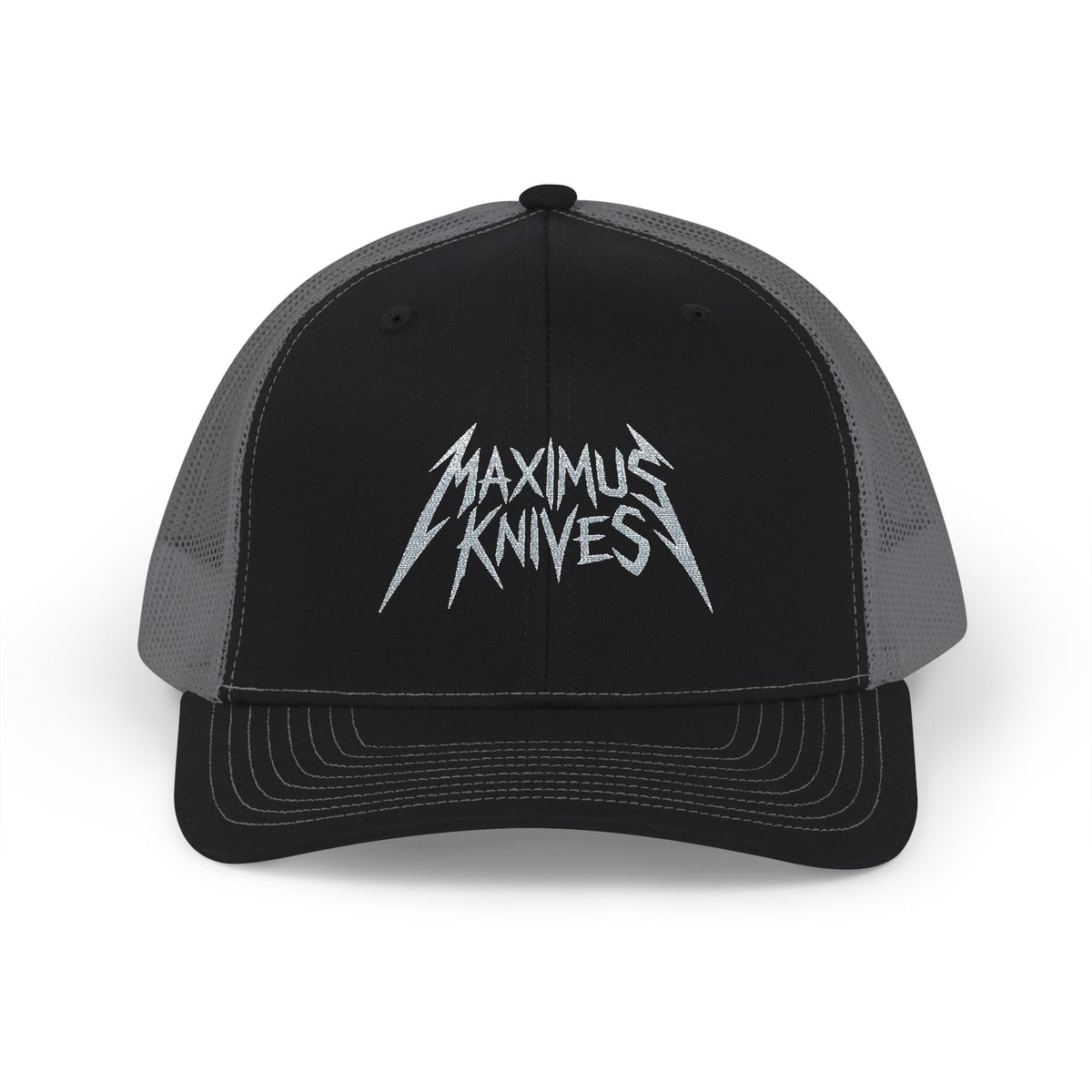 Maximus Knives Trucker Cap — Embroidered Snapback Mesh Hat