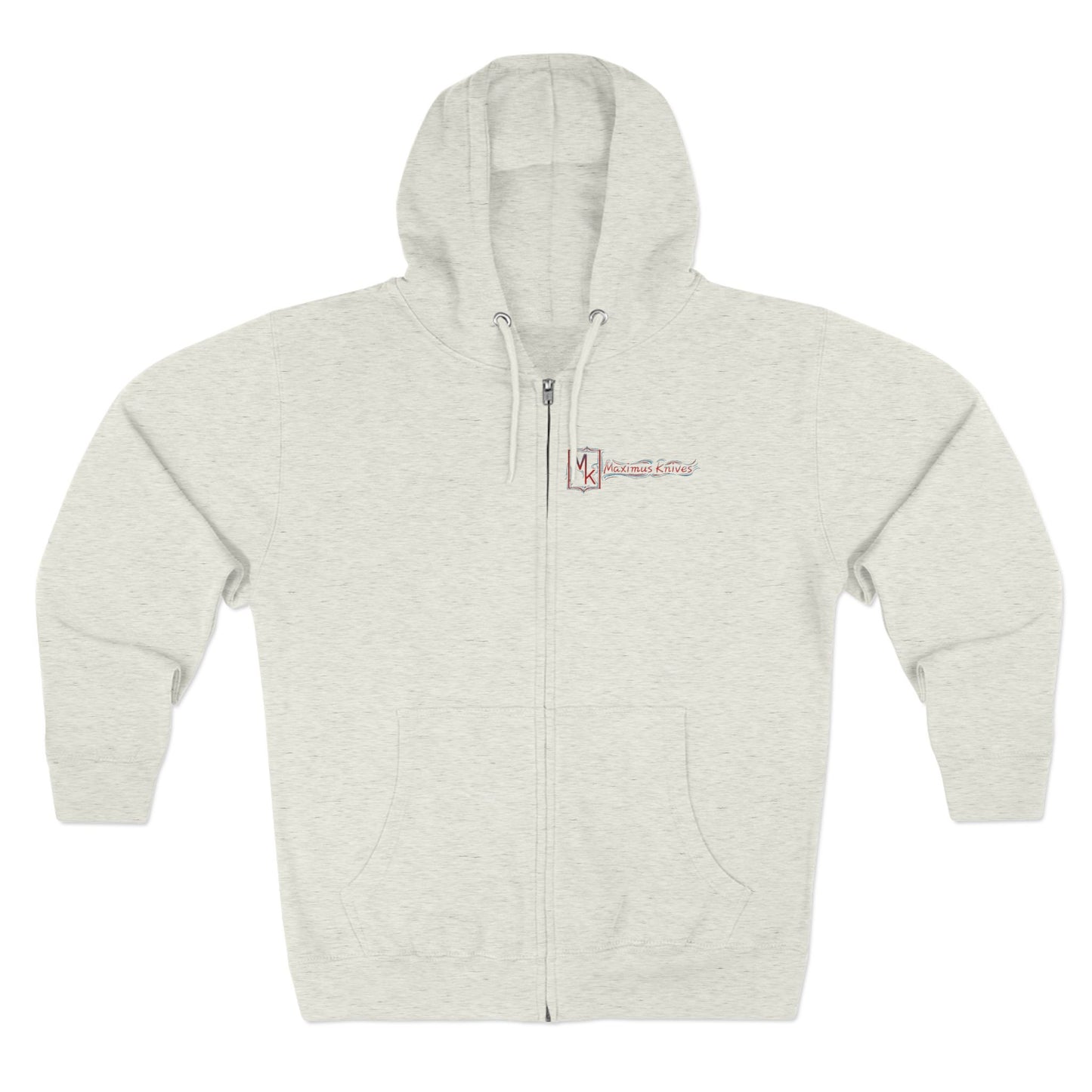 Skull & Knives Zip Hoodie — Vintage Pirate Playing Card Design