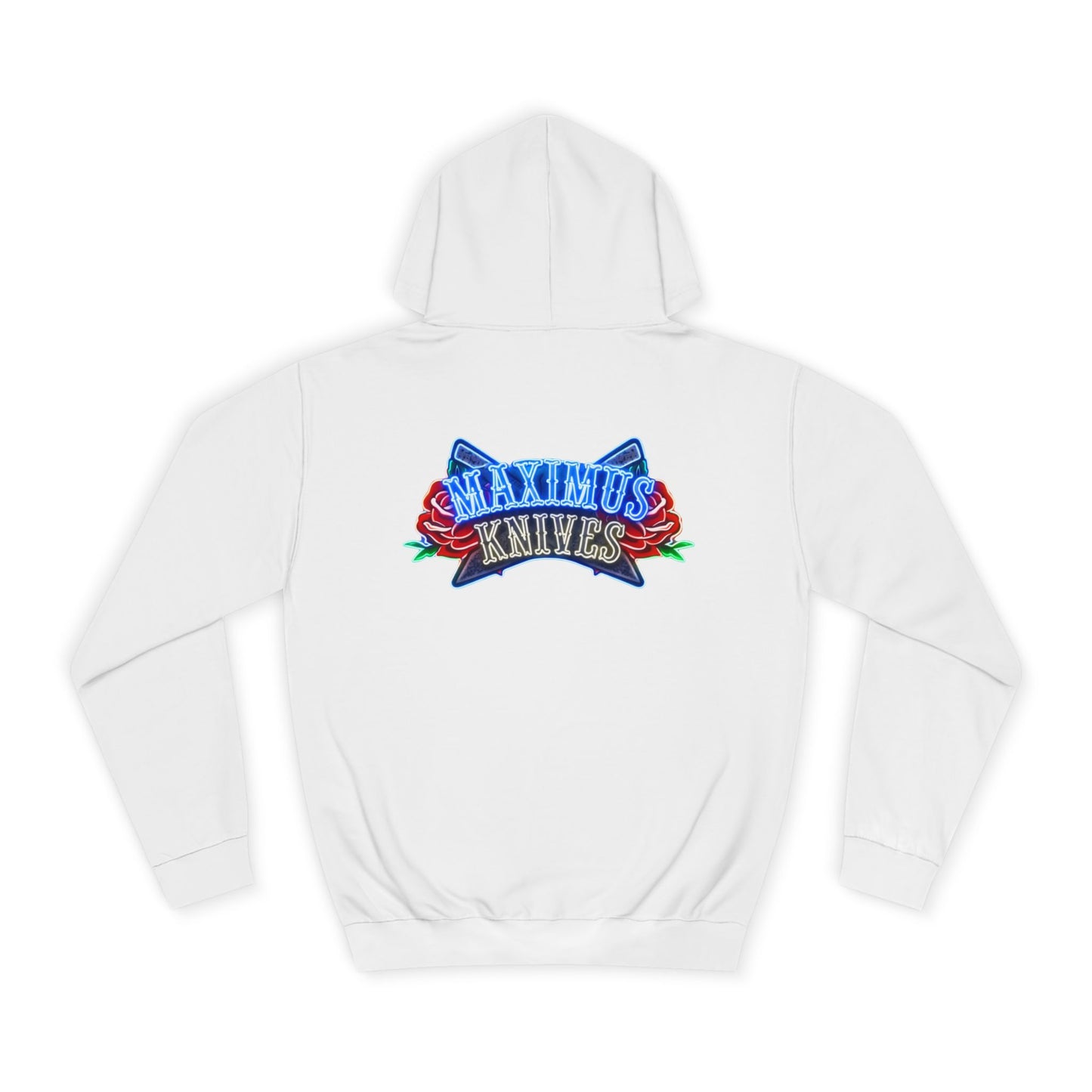 College Hoodie with 'Maximus Knives' Back Graphic & MK Chest Logo