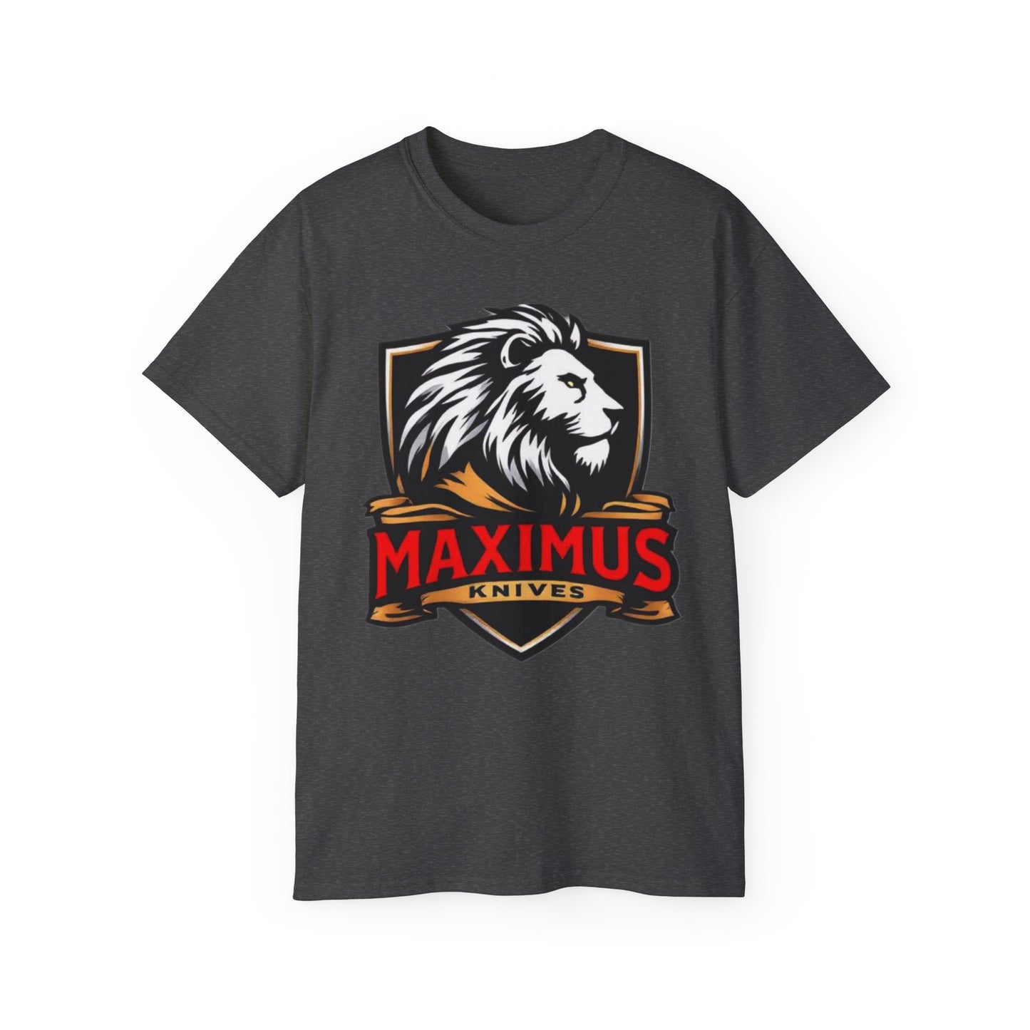 Maximus Knives Lion Tee - Stylish Cotton Shirt for Knife Enthusiasts, Ideal Gift for Grooming & BBQ Lovers, Unique Casual Wear