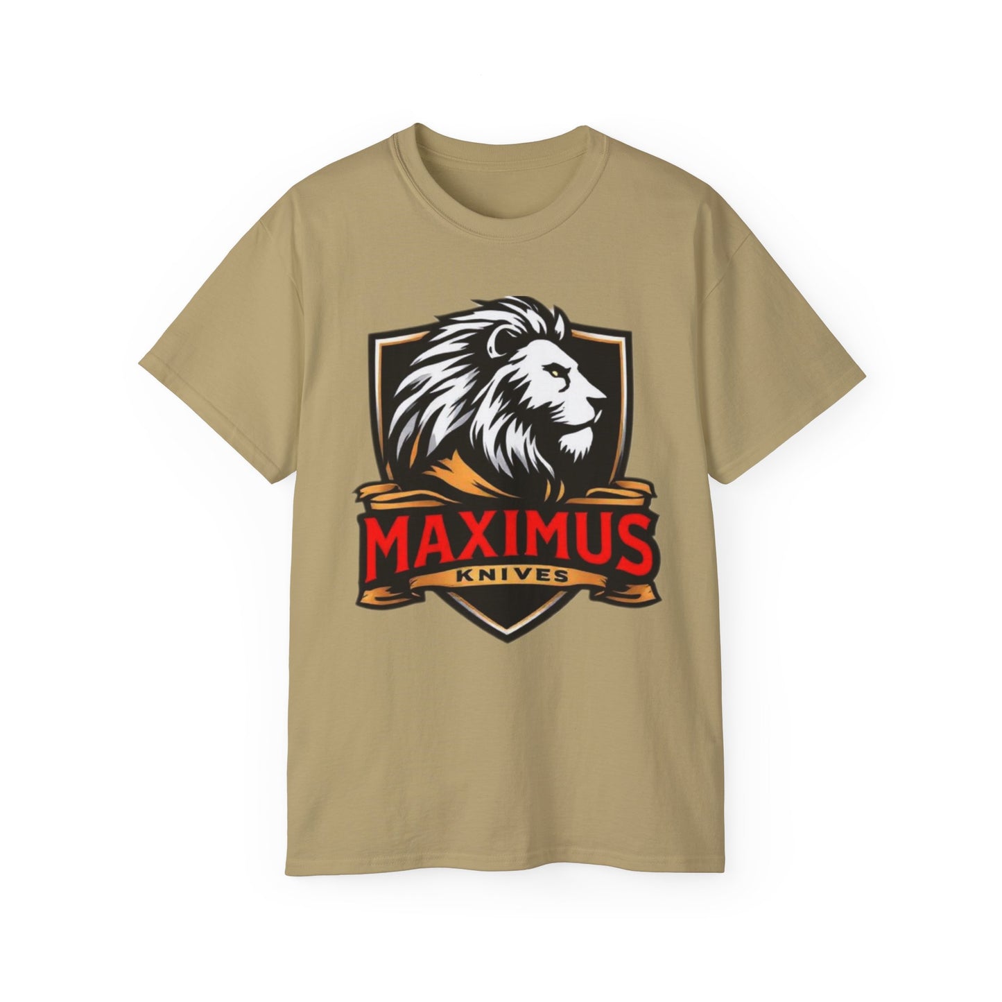 Maximus Knives Lion Tee - Stylish Cotton Shirt for Knife Enthusiasts, Ideal Gift for Grooming & BBQ Lovers, Unique Casual Wear