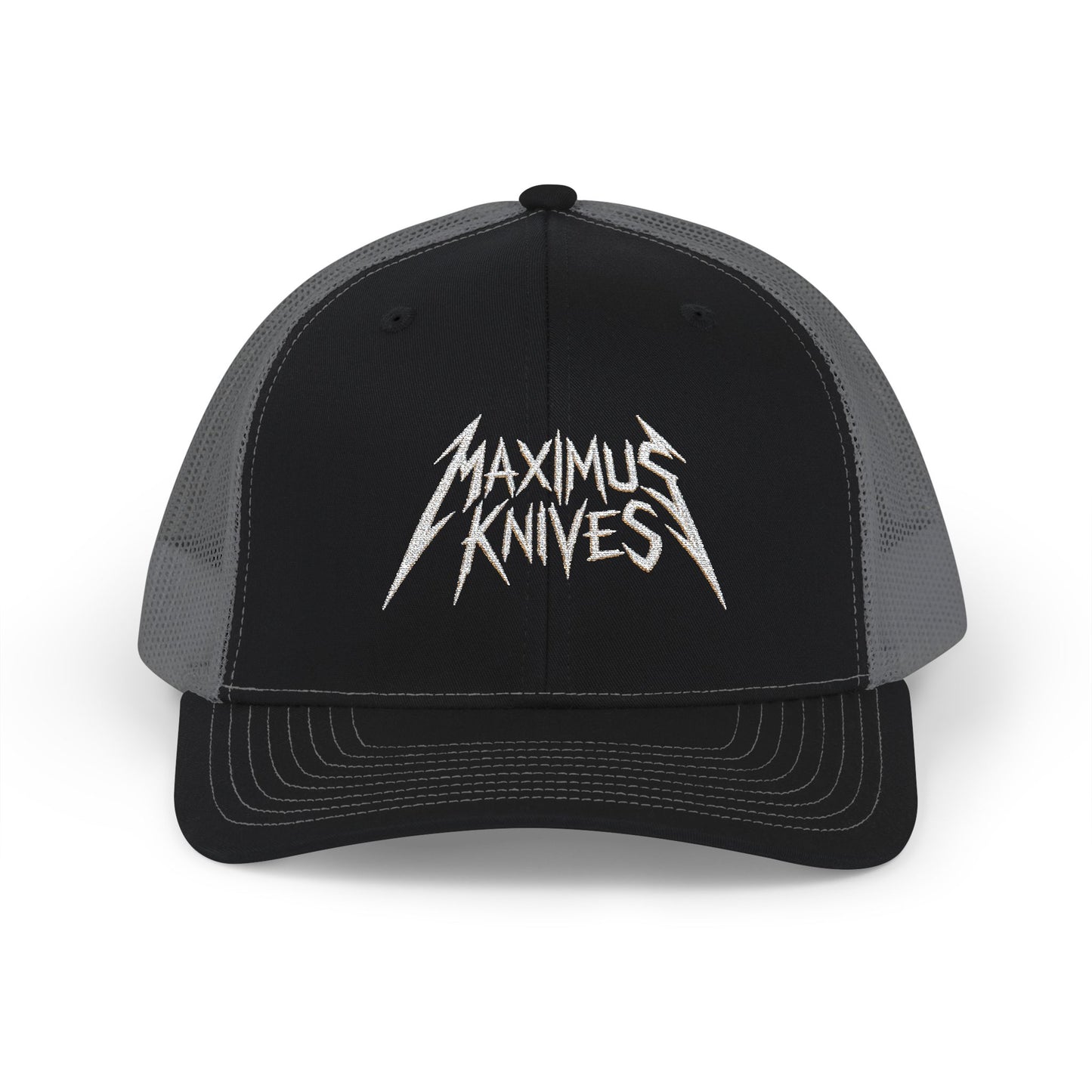 Maximus Knives Trucker Cap — Embroidered Snapback Mesh Hat