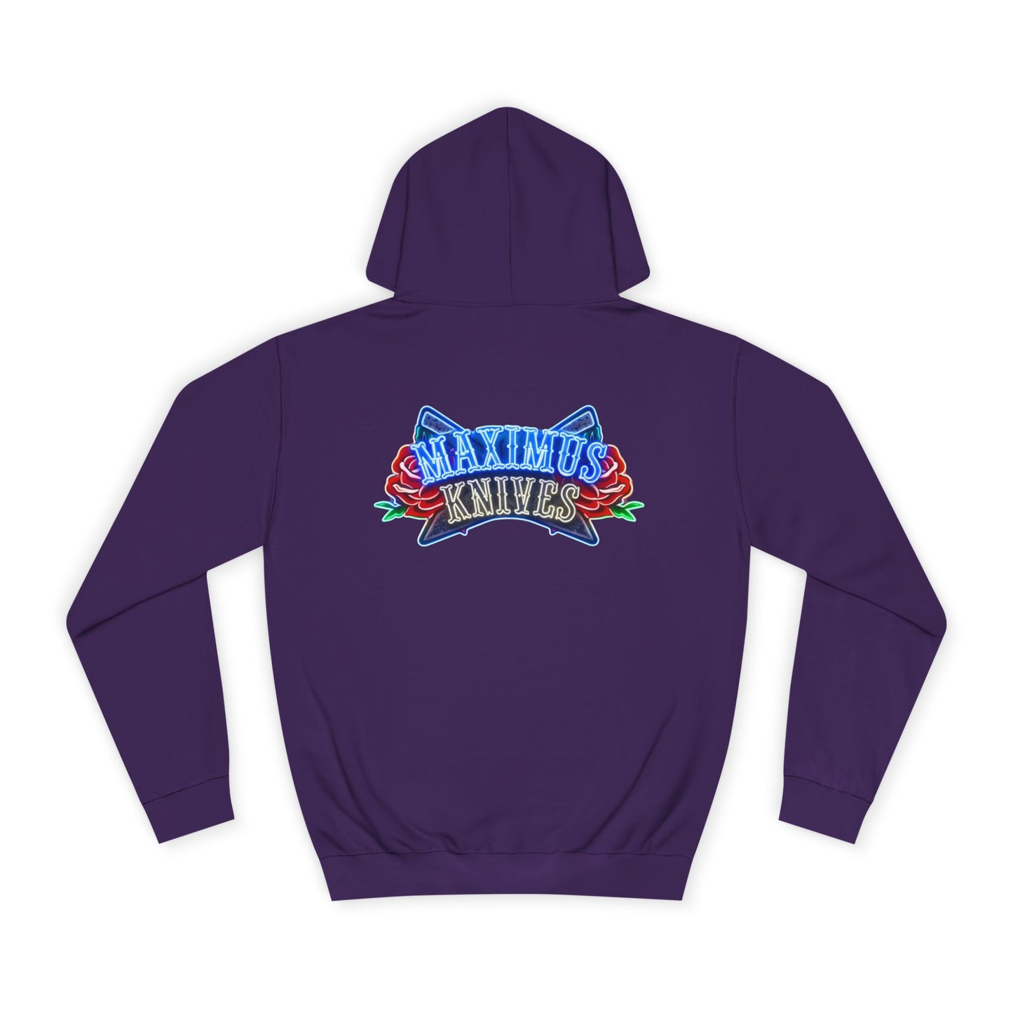 College Hoodie with 'Maximus Knives' Back Graphic & MK Chest Logo